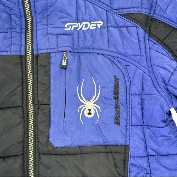 Spyder Kids Ski Jacket Performance Insulated Blue Black XL - Picture 3 of 14